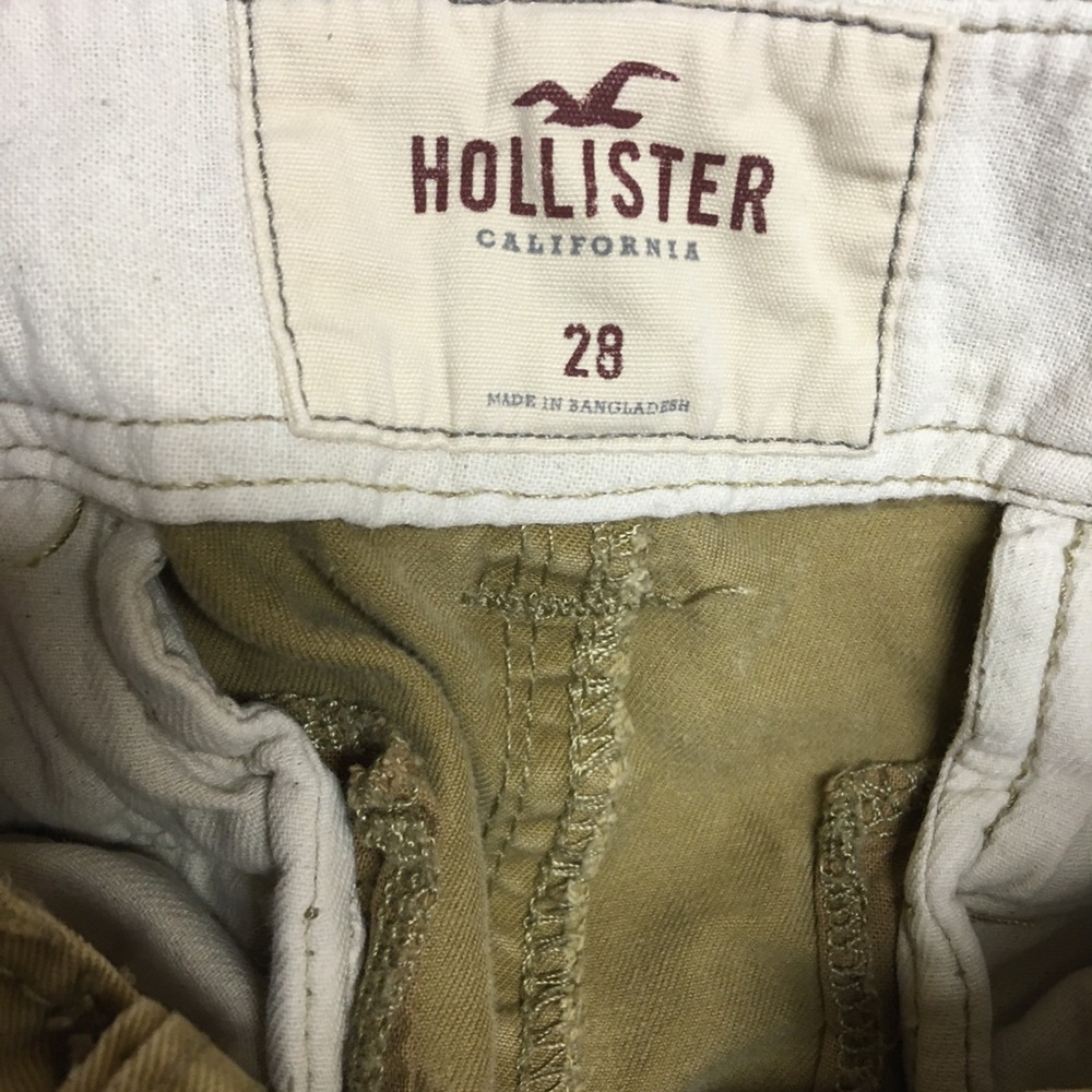 Vintage Hollister Khaki Cargo Shorts 28 - Picture 3 of 7
